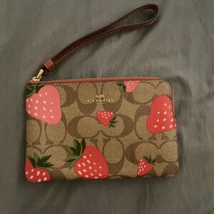 Coach Strawberry Wristlet